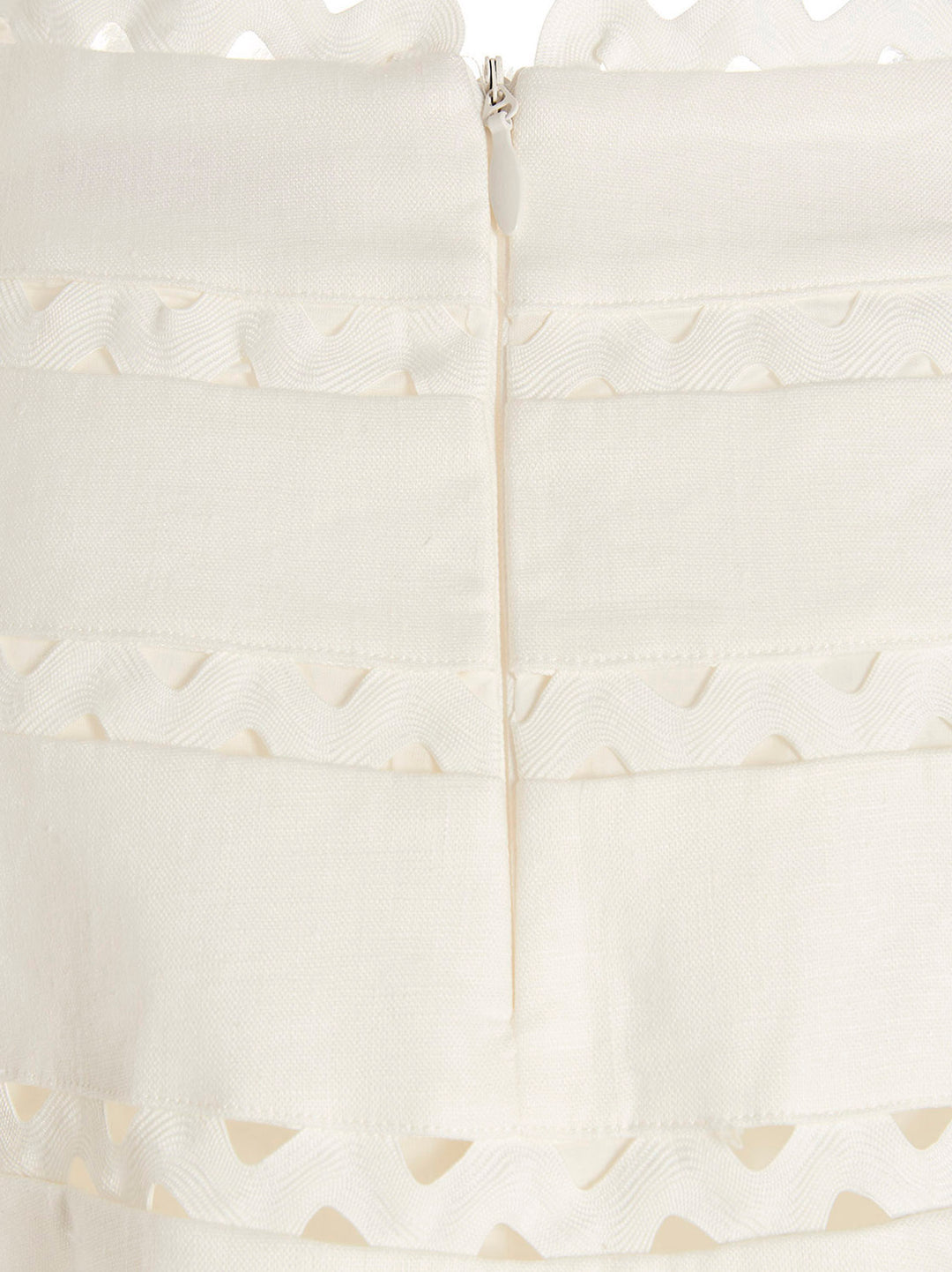 Grosgrain Detail Skirt Gonne Bianco