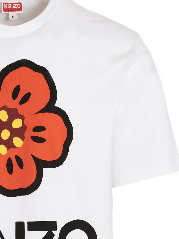 'Boke Flower' T Shirt Bianco