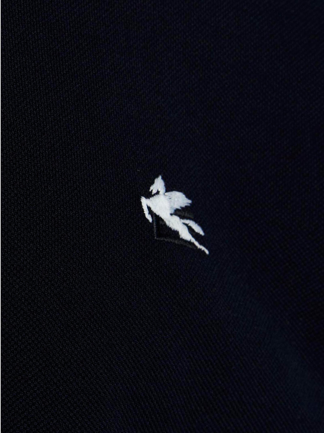 Embroidered Logo  Shirt Polo Blu