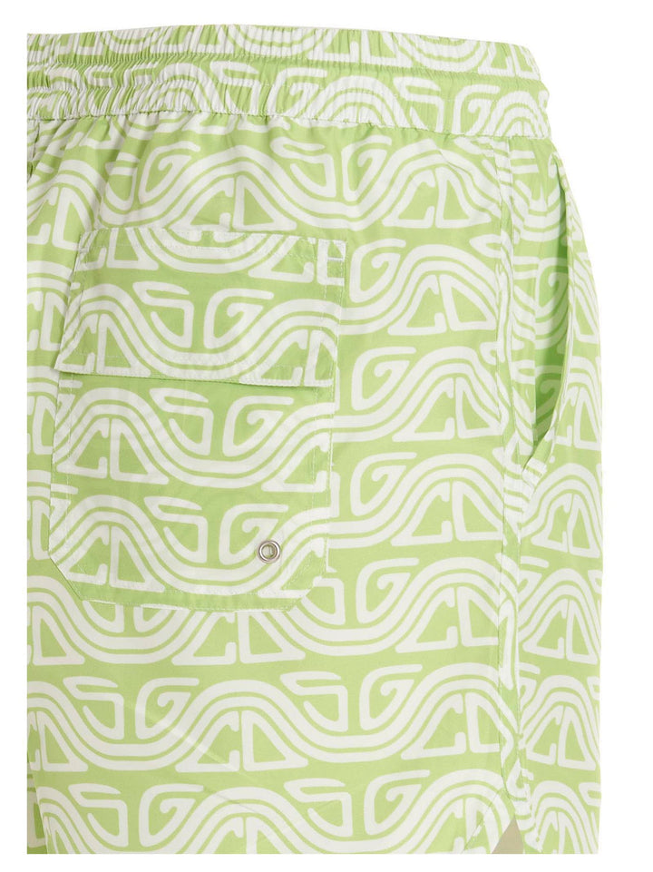 'Waved Logo' Beachwear Verde