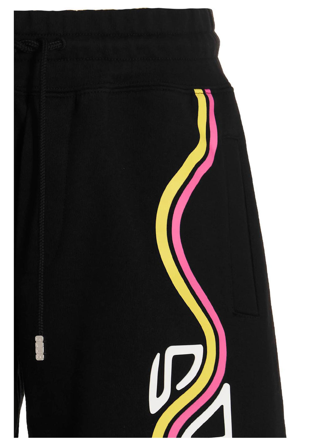 'Waved Logo' Pantaloni Nero