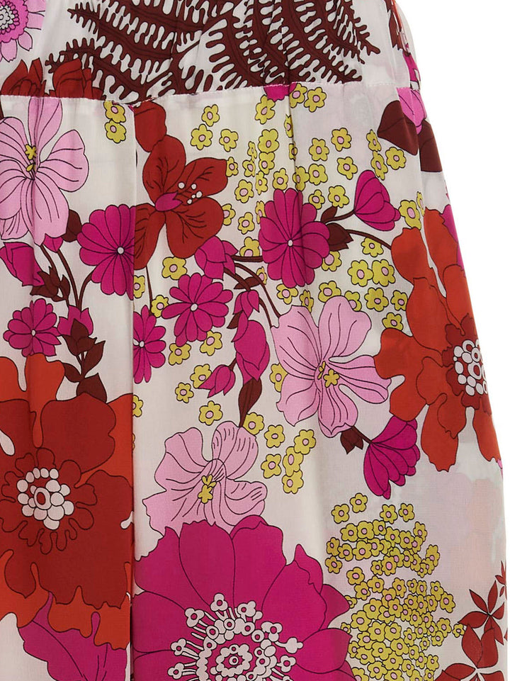 Floral Pantaloni Multicolor