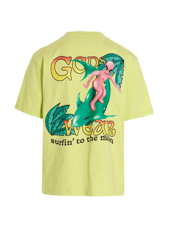 'Surfing Weirdo' T Shirt Verde
