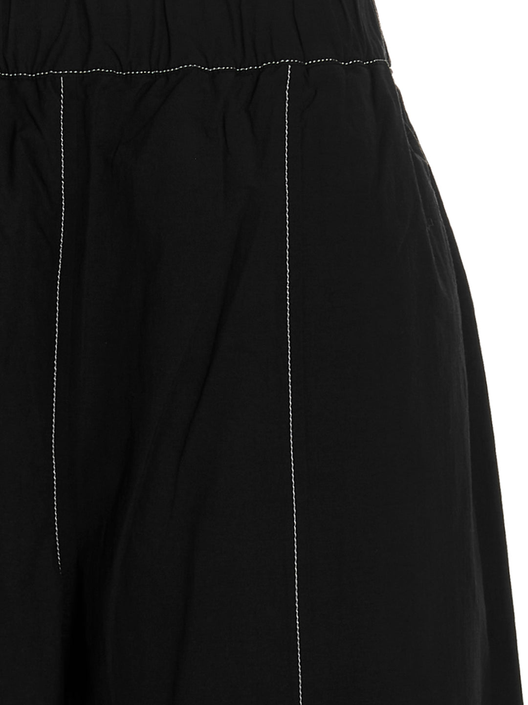 'Elasticated Curve' Pantaloni Nero