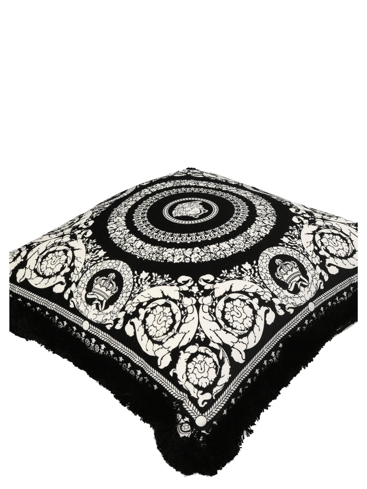 Barocco Foulard Cushions Bianco/Nero