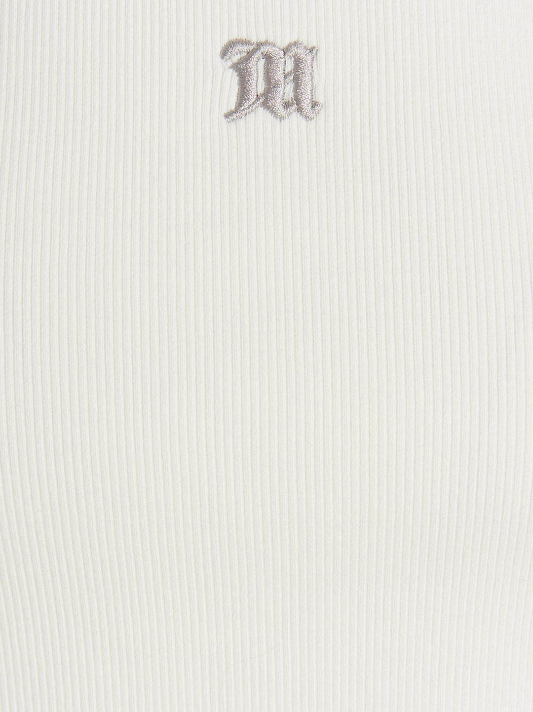 Logo Embroidery Tank Top Top Bianco