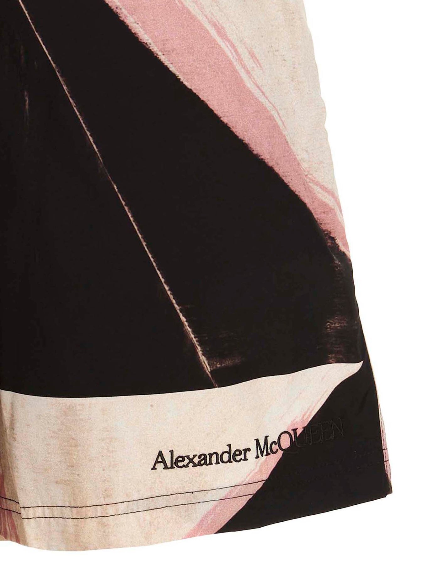 Alexander McQueen Printed Swim Trunks w/ Tags - Black, 9.75 Rise Swimwear,  Clothing - ALE160710