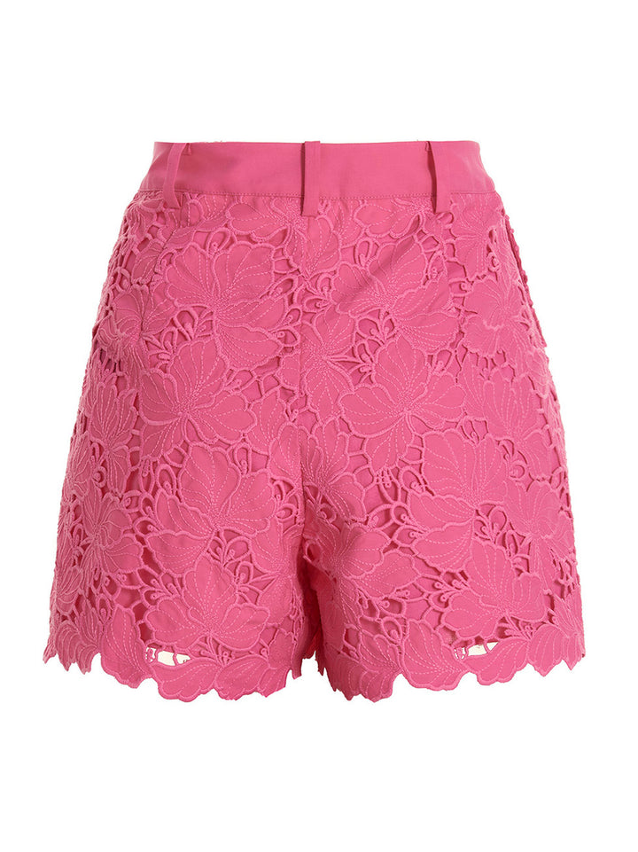 Lace Shorts Bermuda, Short Fucsia