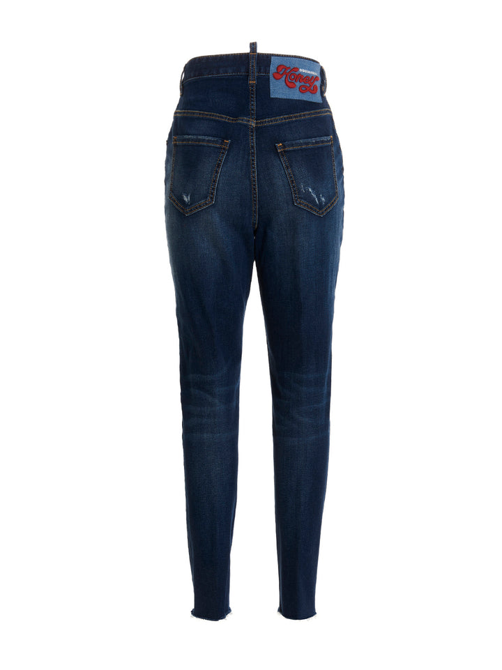 'High Waist Twiggy' Jeans Blu