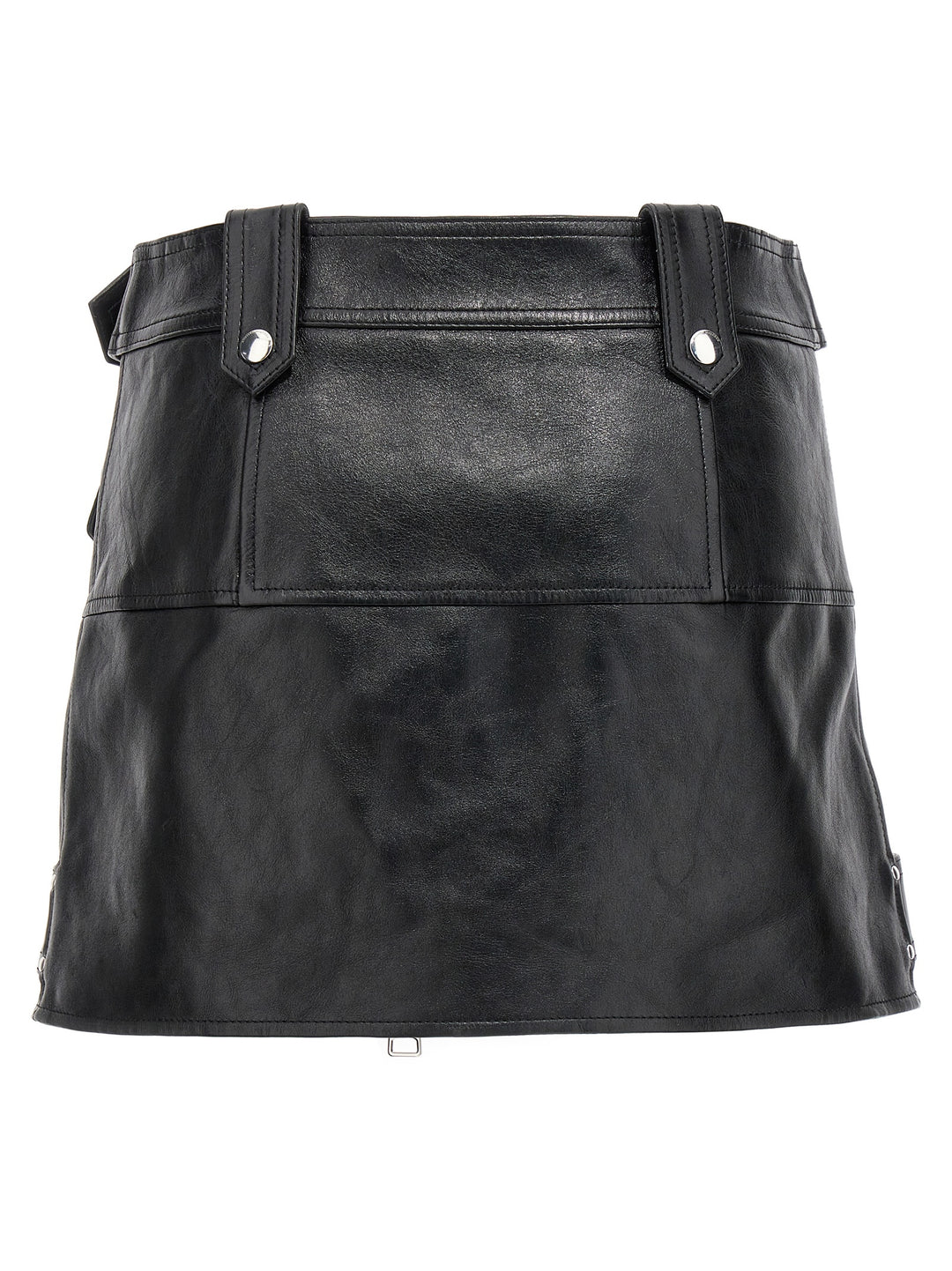 Leather Skirt Gonne Nero