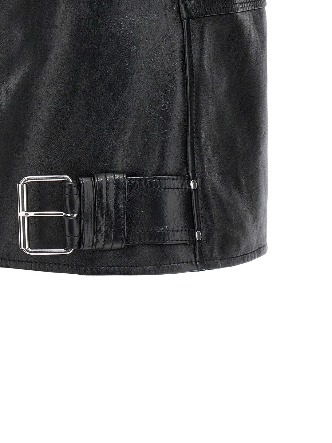 Leather Skirt Gonne Nero