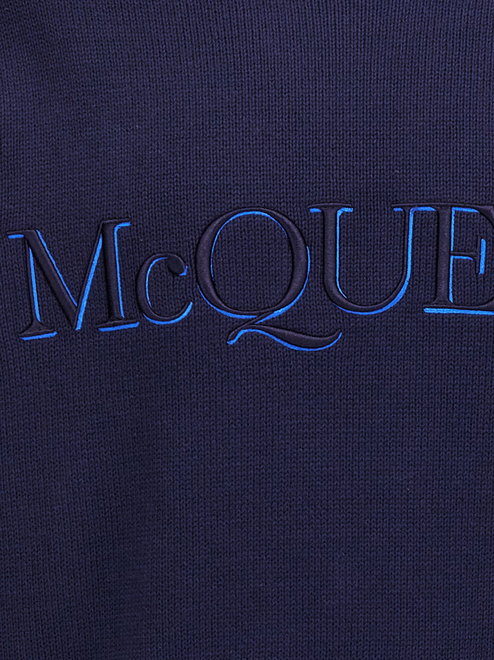 Logo Embroidered Sweater Maglioni Blu