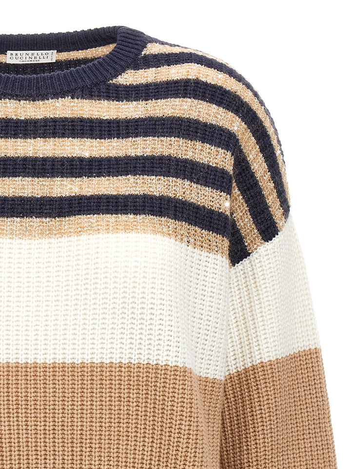 Sequin Striped Sweater Maglioni Multicolor