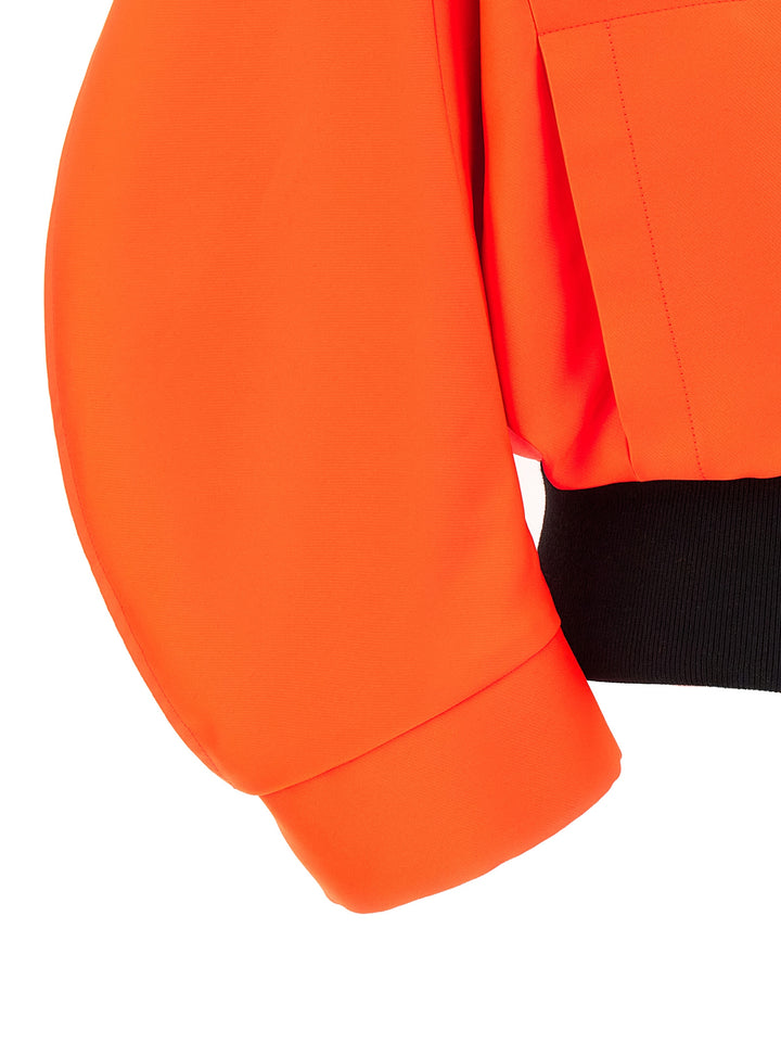 Neon Logo Bomber Jacket Giacche Arancione