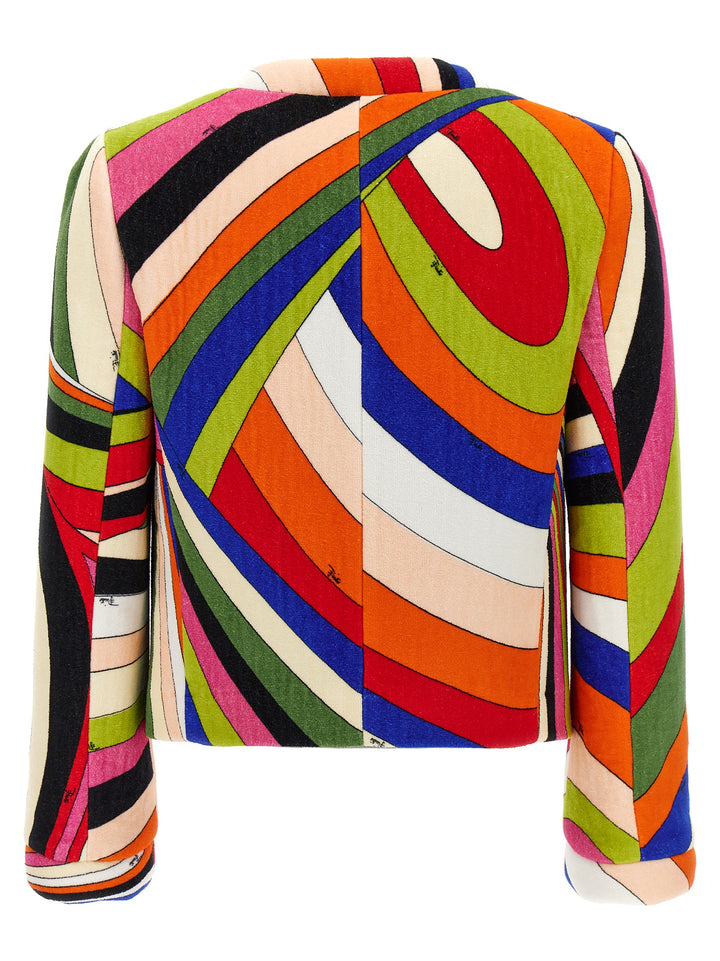 Pattern Short Terry Jacket Giacche Multicolor