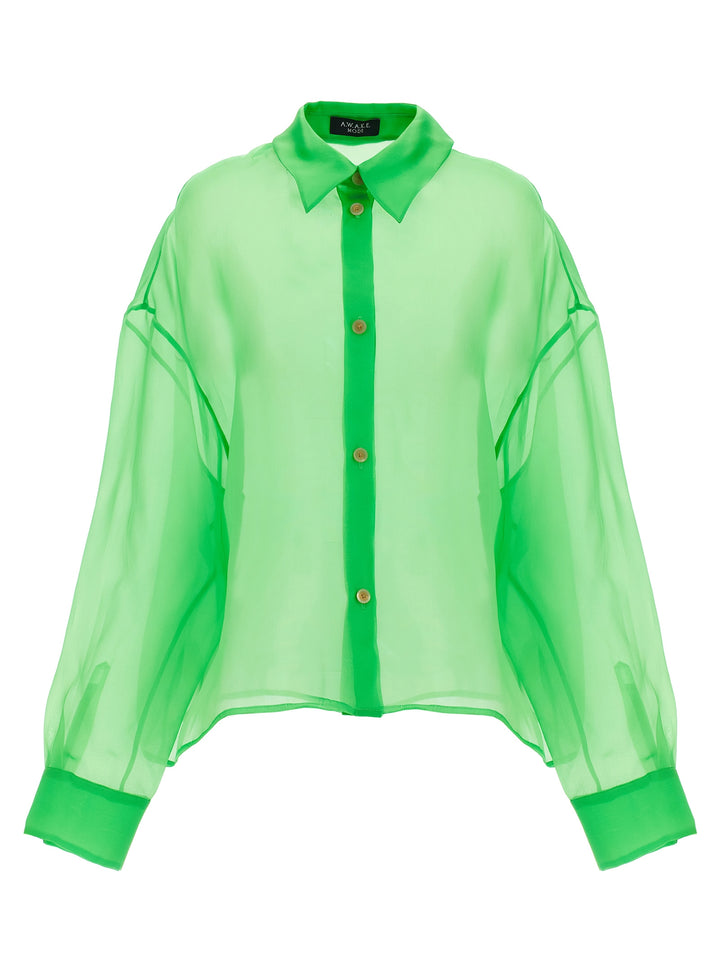 Organdy 80s Shirt Camicie Verde