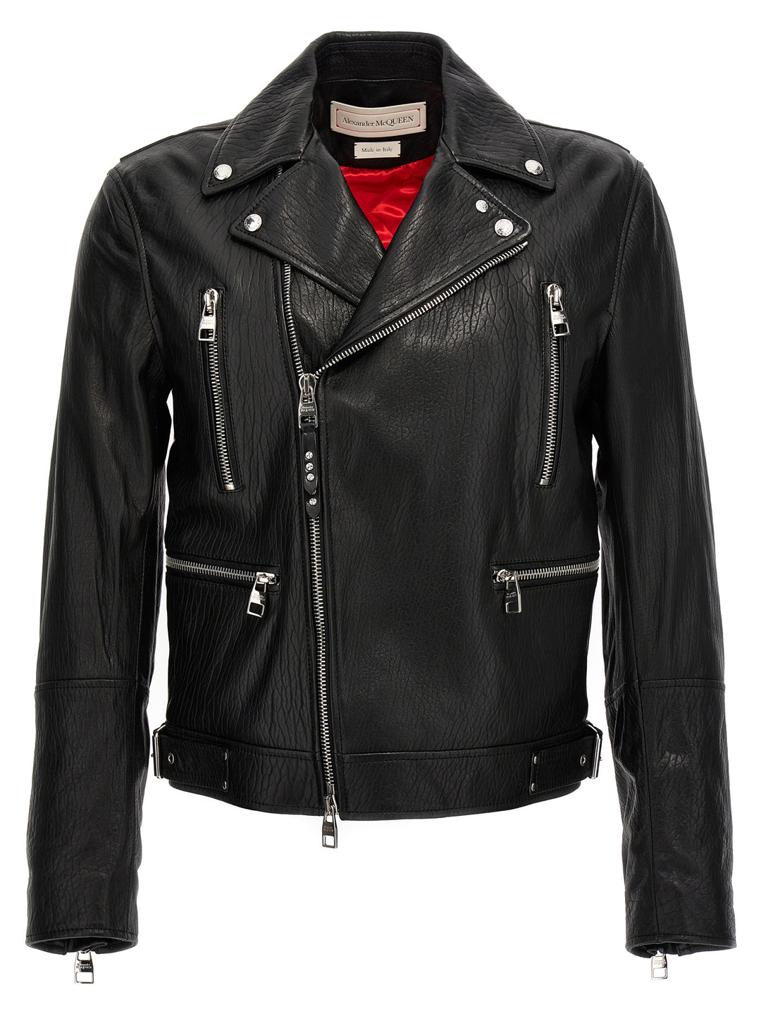 Texture Leather Jacket Giacche Nero