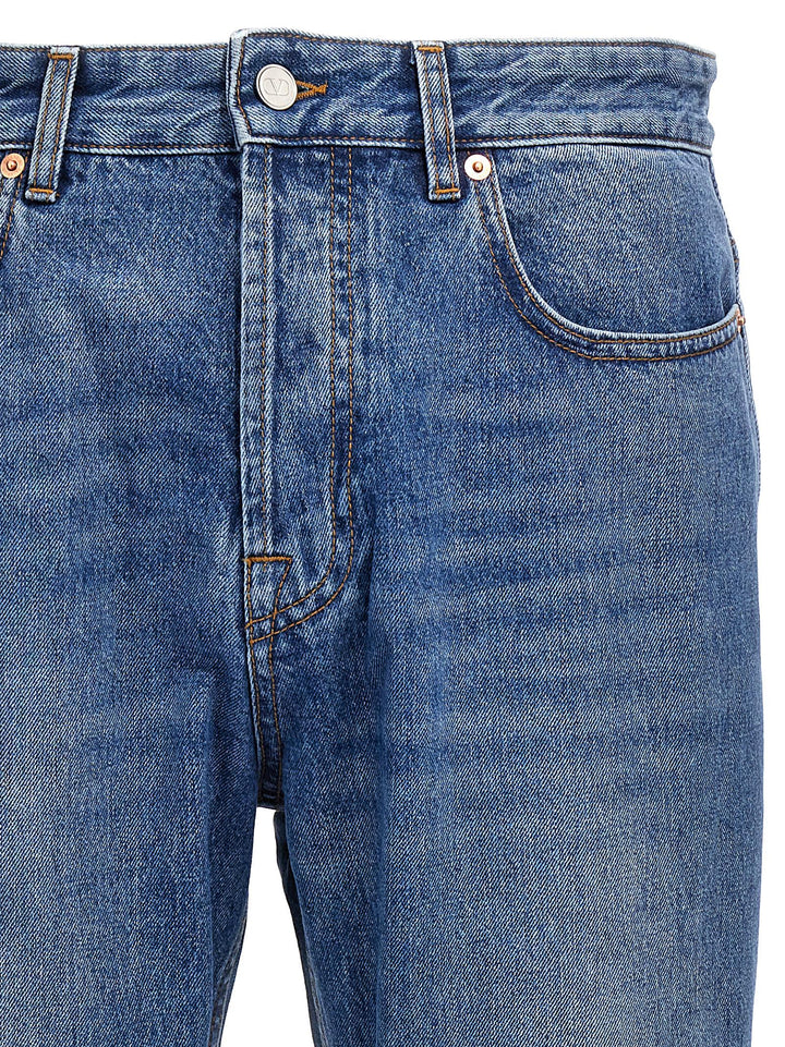 Valentino Straight Fit Jeans Blu