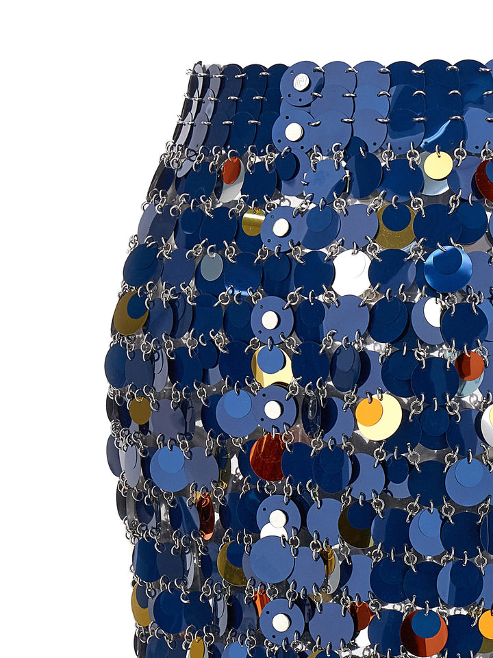 Sequin Midi Skirt Gonne Multicolor