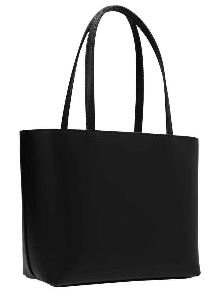 Small Logo Shopping Bag Tote Nero