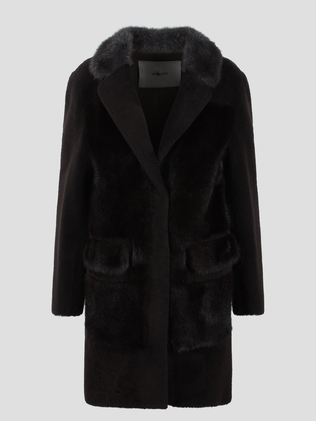 Merino felted-visone coat