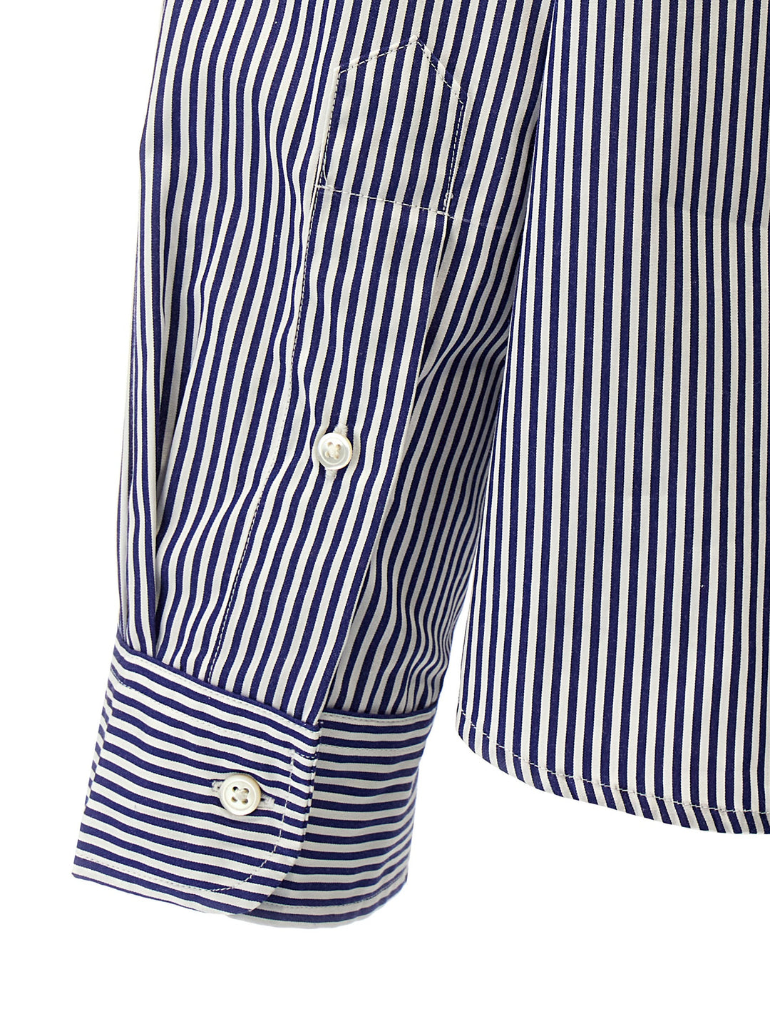Striped And Logo Shirt Camicie Blu