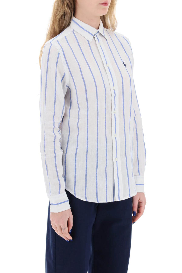 Camicia A Righe In Lino - Polo Ralph Lauren - Donna