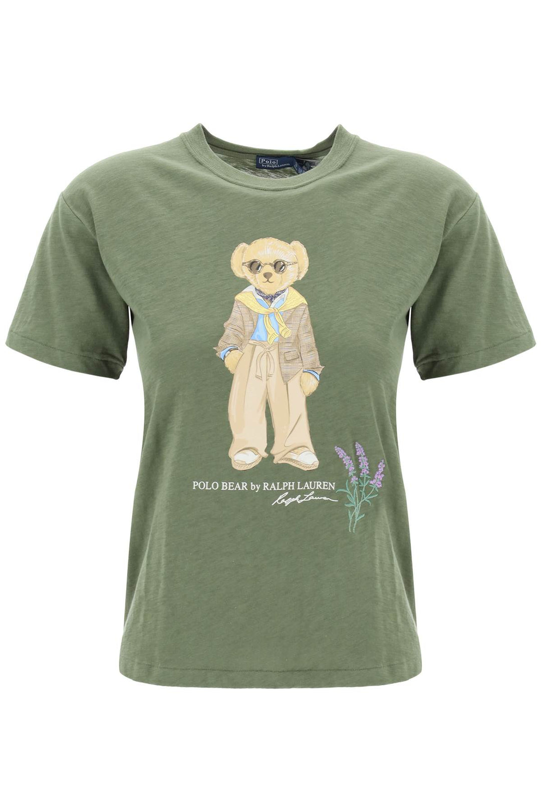 T Shirt Polo Bear In Cotone Fiammato - Polo Ralph Lauren - Donna
