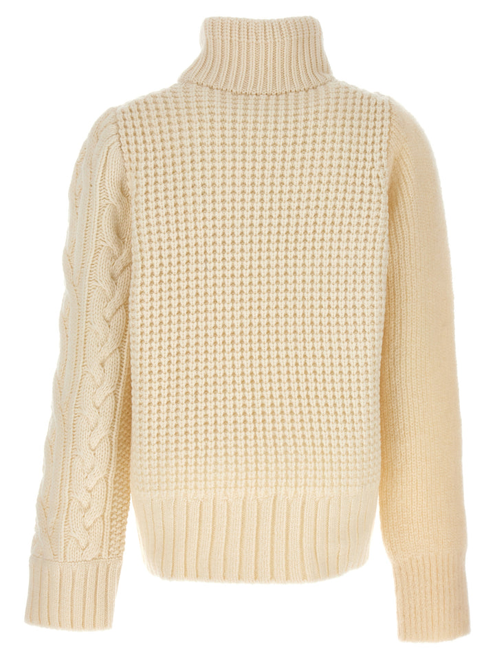 Zip Detail Sweater Maglioni Bianco