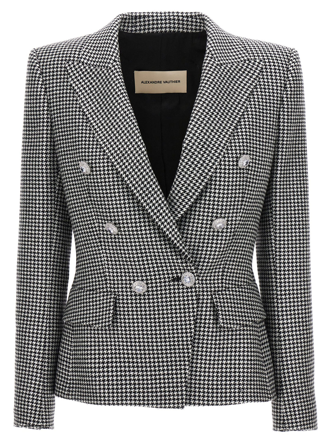 Double-Breasted Houndstooth Blazer Giacche Multicolor