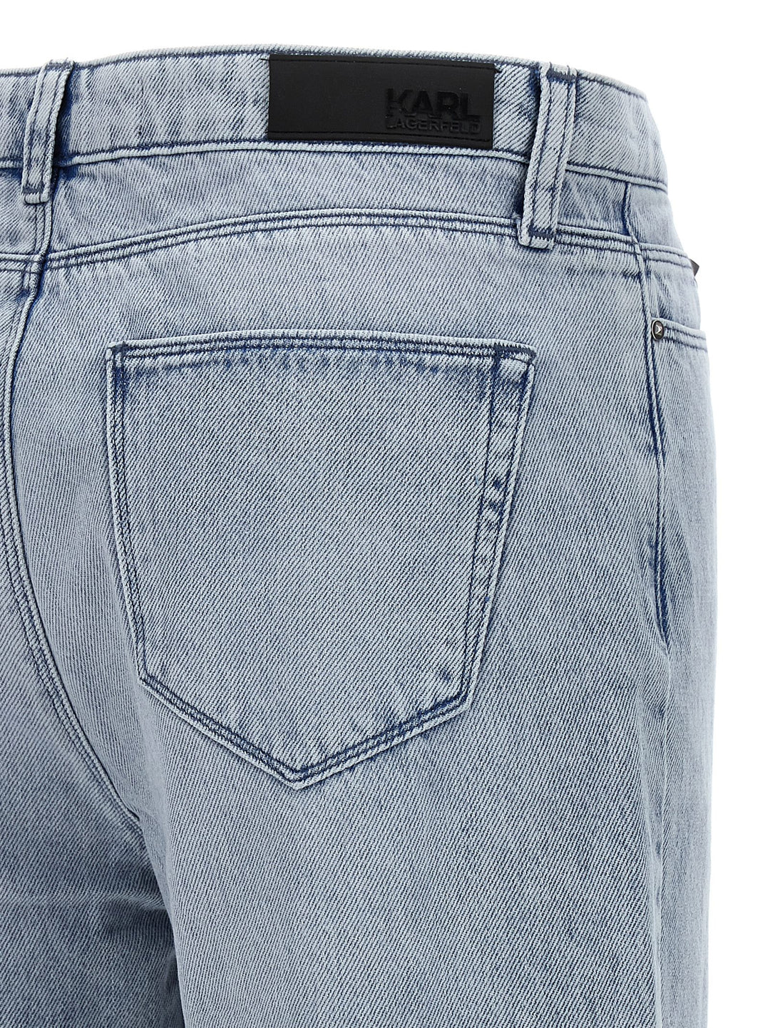 Karl Lagerfeld Rhinestone Fringed Jeans - Celeste | 656110d28e5b378ccb84fa9c51e124af198e1500