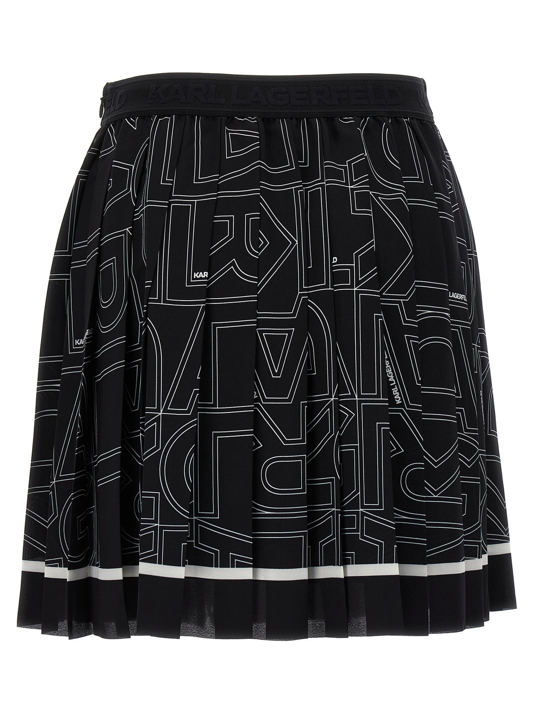 Pleated Skirt Gonne Bianco/Nero