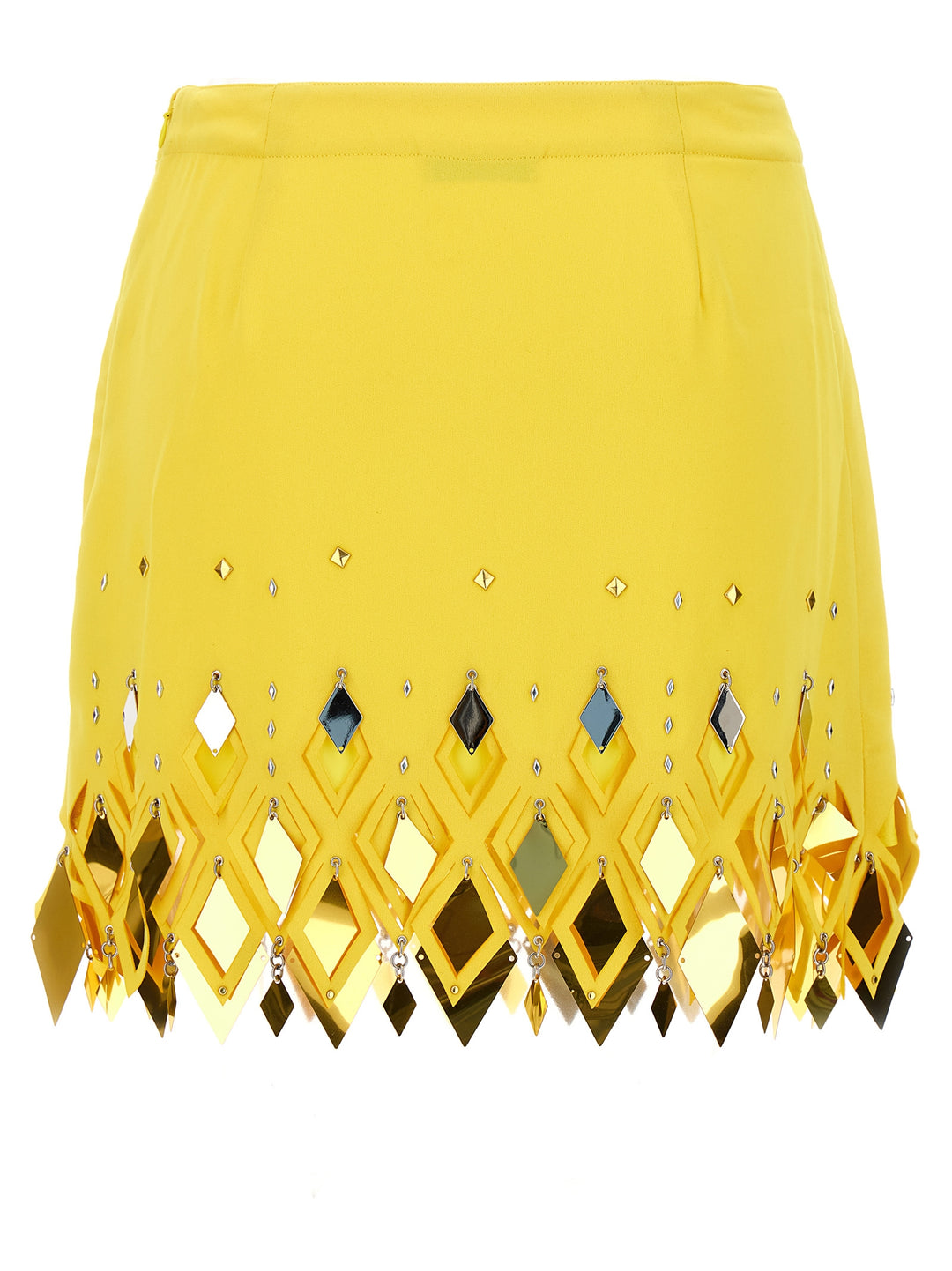 Diamond-Hued Sequin Skirt Gonne Giallo