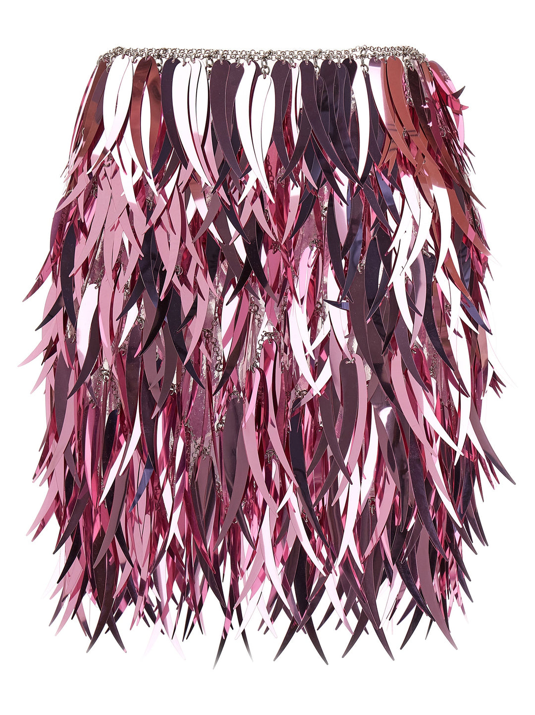 Metallic Feather Skirt Gonne Rosa