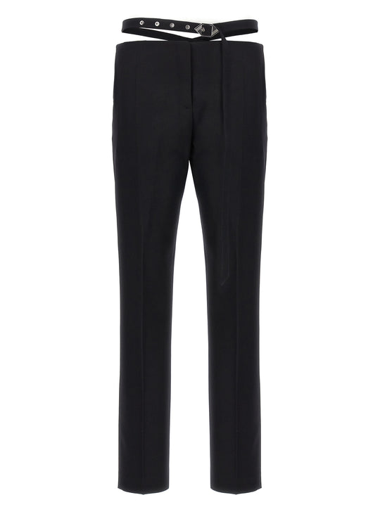 Belt Detail Trousers Pantaloni Nero
