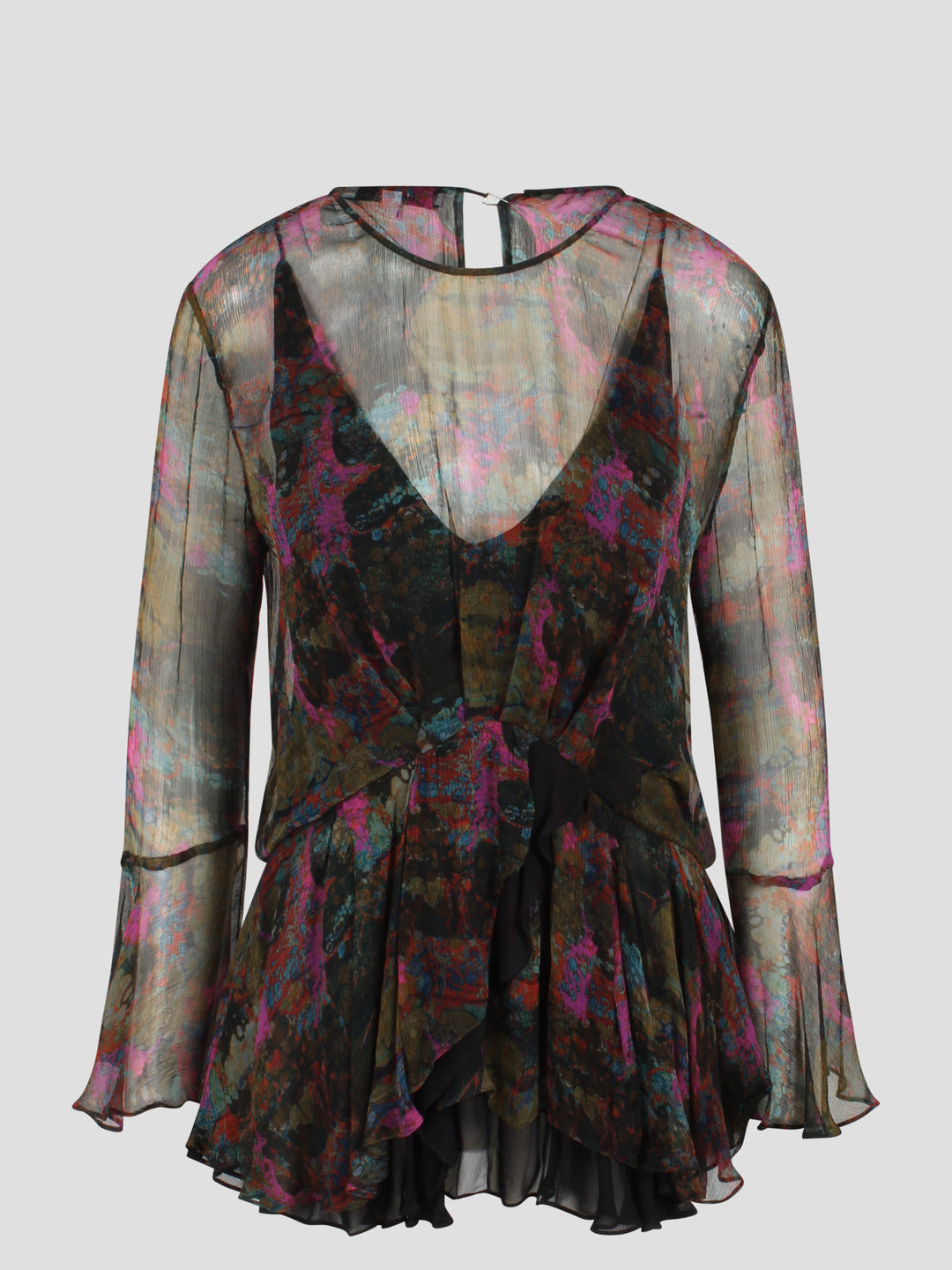 Multicolour silk blouse