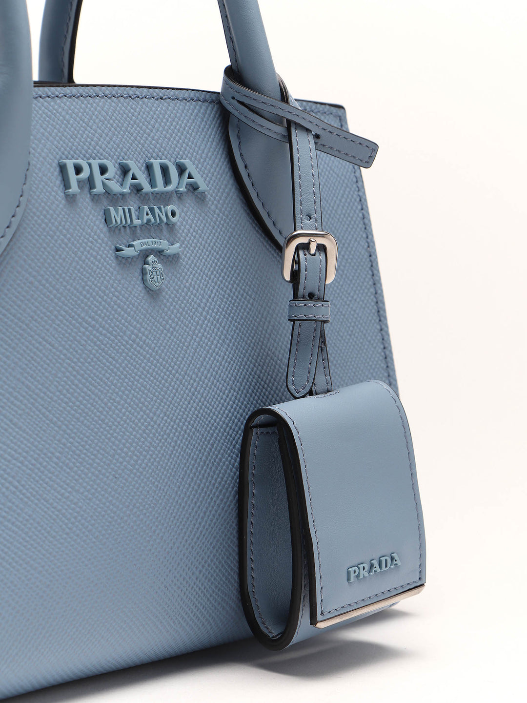 Borsa a mano con cintura lux saffiano monochrome-Prada-Wanan Luxury