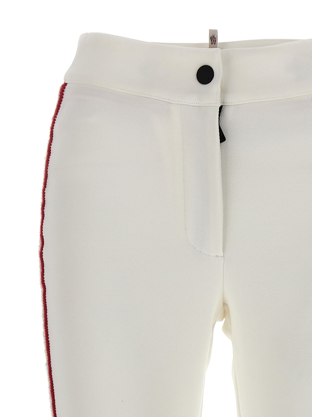 Side Embroidery Pantaloni Bianco