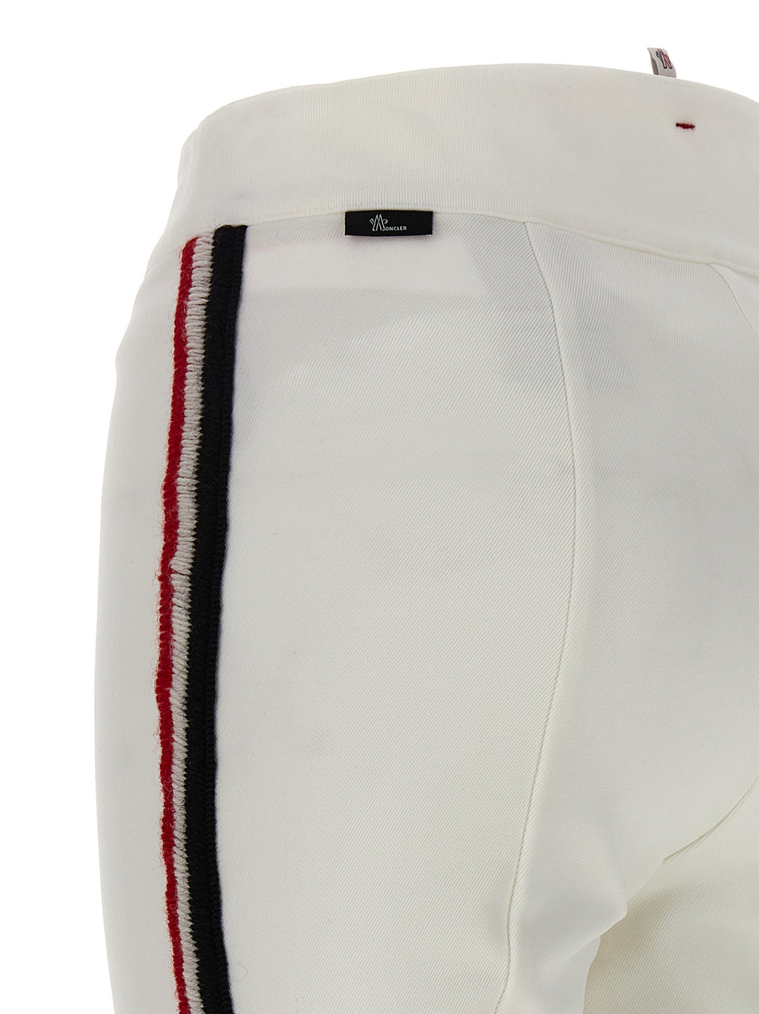 Side Embroidery Pantaloni Bianco