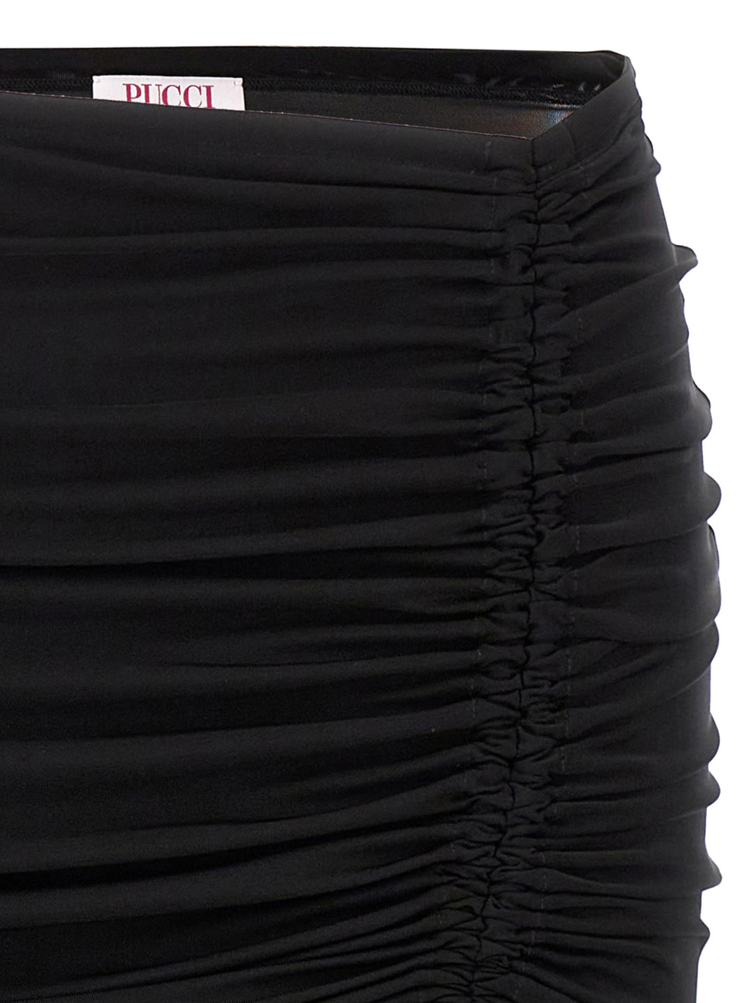 Gathered Longuette Skirt Gonne Nero