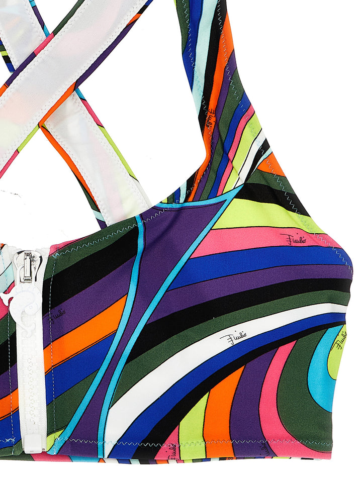 Patterned Print Bikini Top Beachwear Multicolor