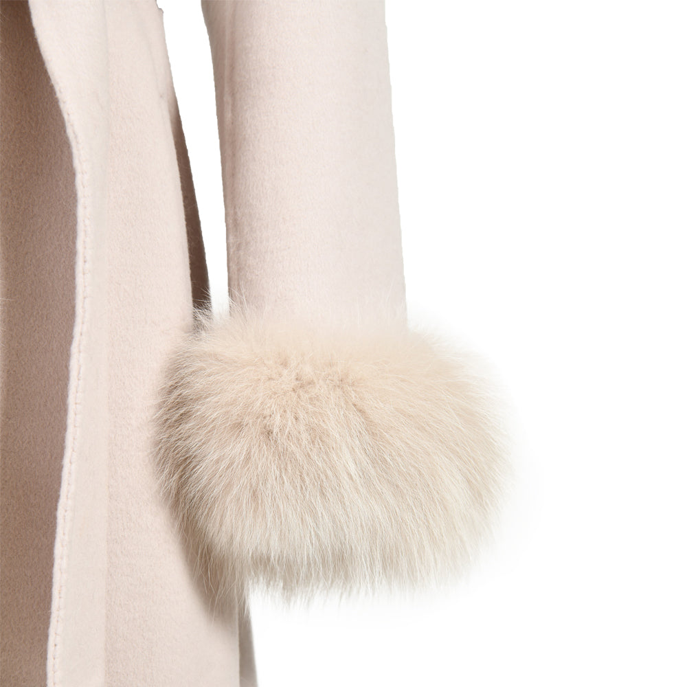 Cappotto Liberty Beige Misto Cachemire