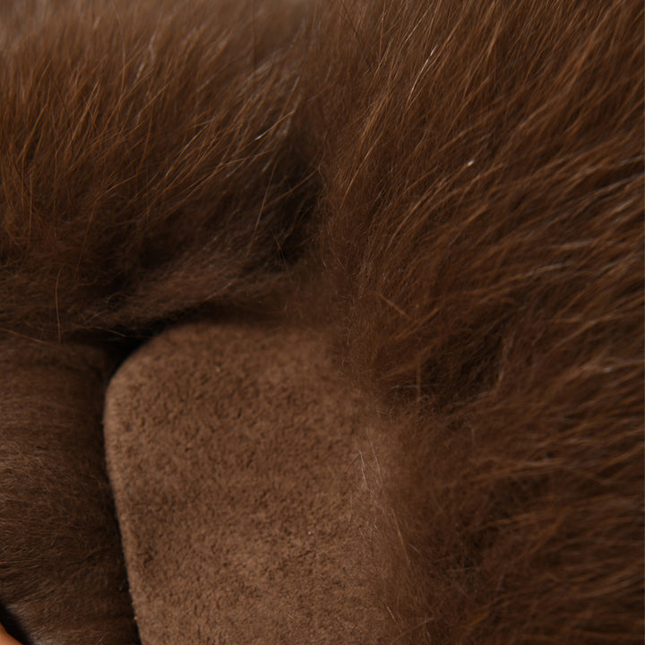 Gilet Calere Marrone in Pelliccia di Volpe