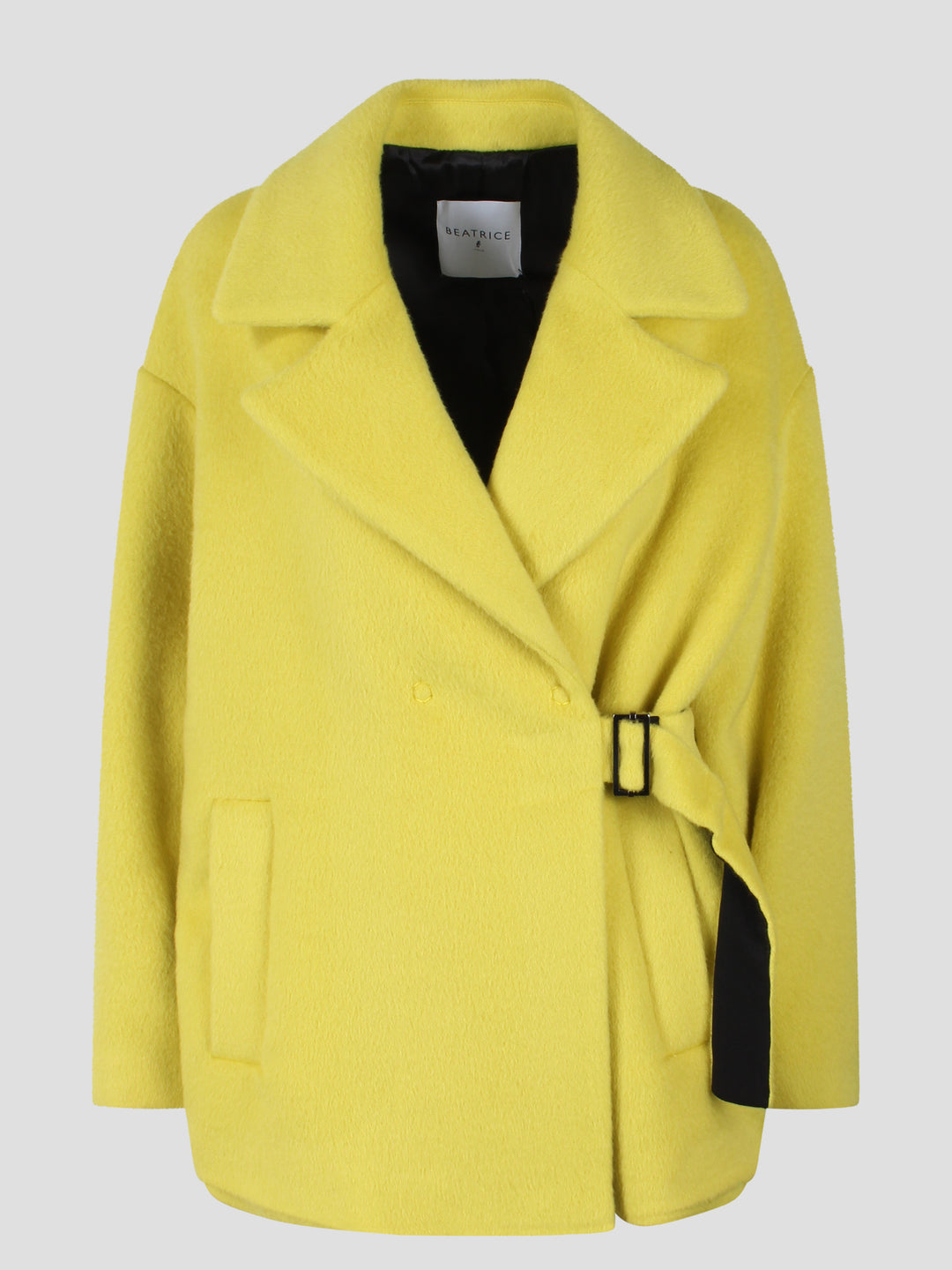 Wool mohair belted coat