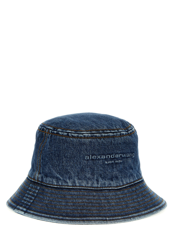 Logo Bucket Hat Cappelli Blu