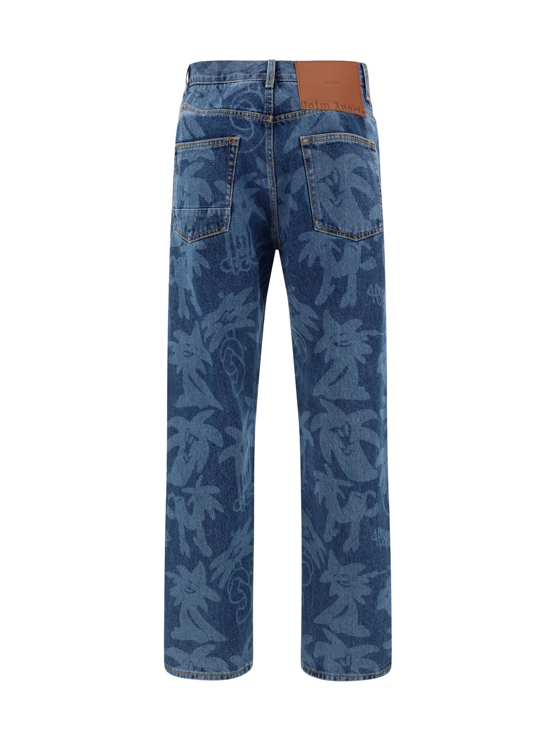 Jeans in cotone con stampa Palmity all-over