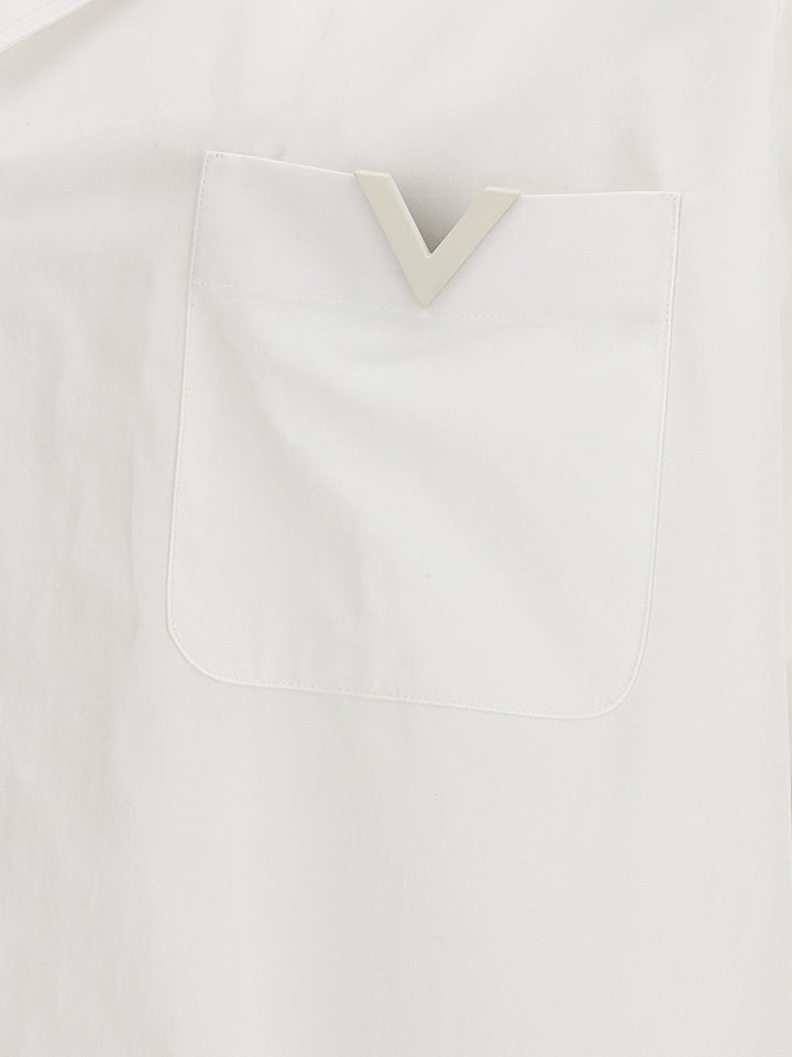 V Detail Camicie Bianco