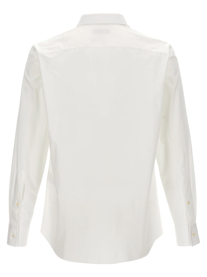Valentino Shirt With Flower Patch Camicie Bianco