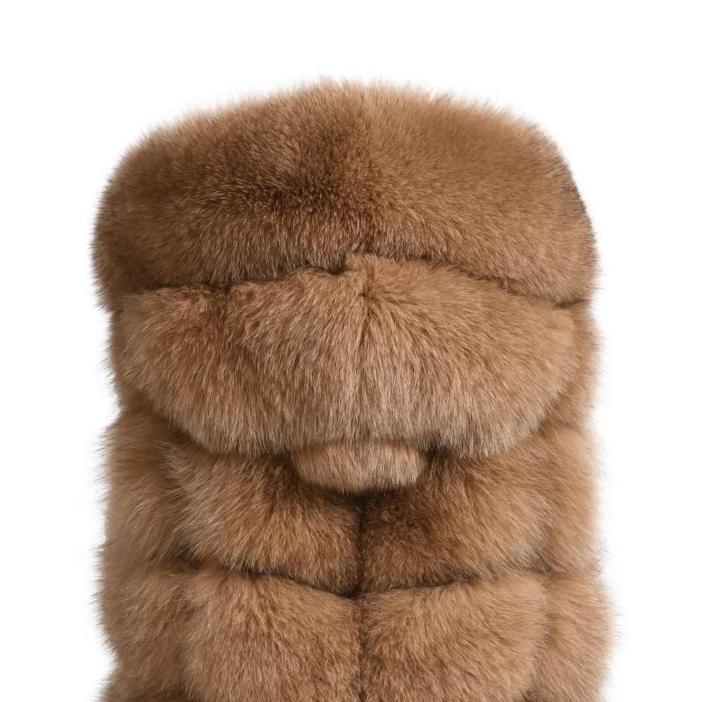 Chaleco Poppy Camel de Piel de Zorro
