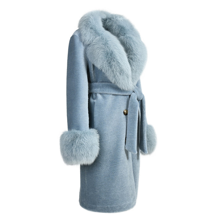 Cappotto Chic Special Azzurro in Lana
